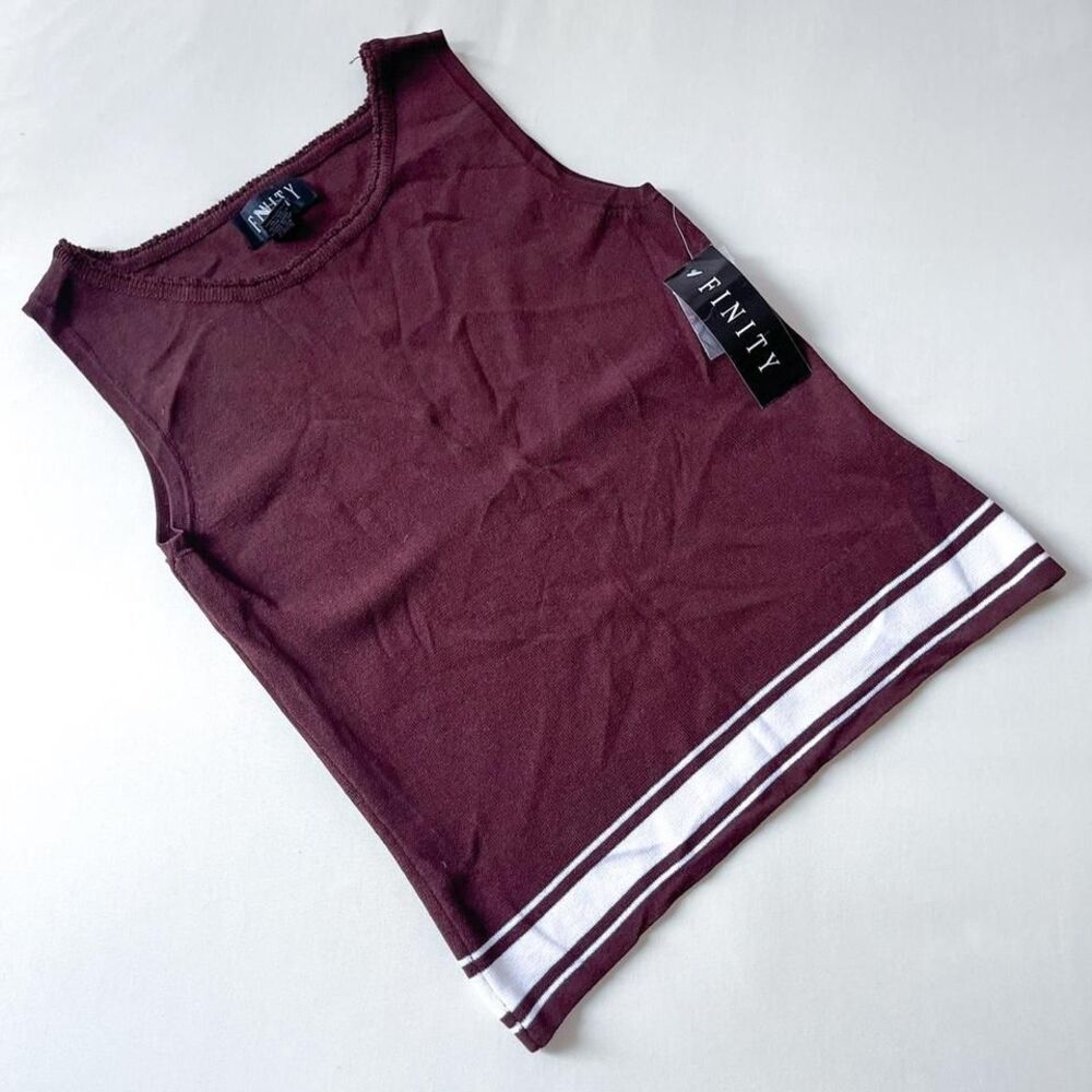 NWT Finity vintage brown knit tank‎ top womens medium